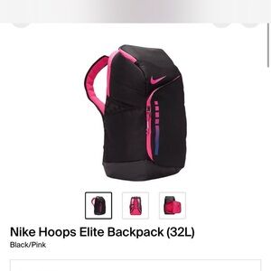 Nike Hoops Elite Backpack Black and Pink